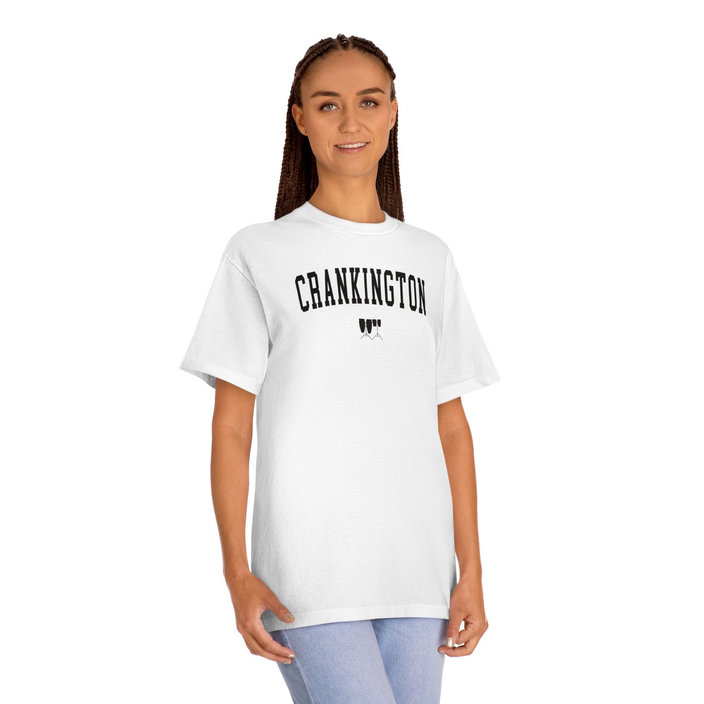 The Crankington  White Tee Black Logo C