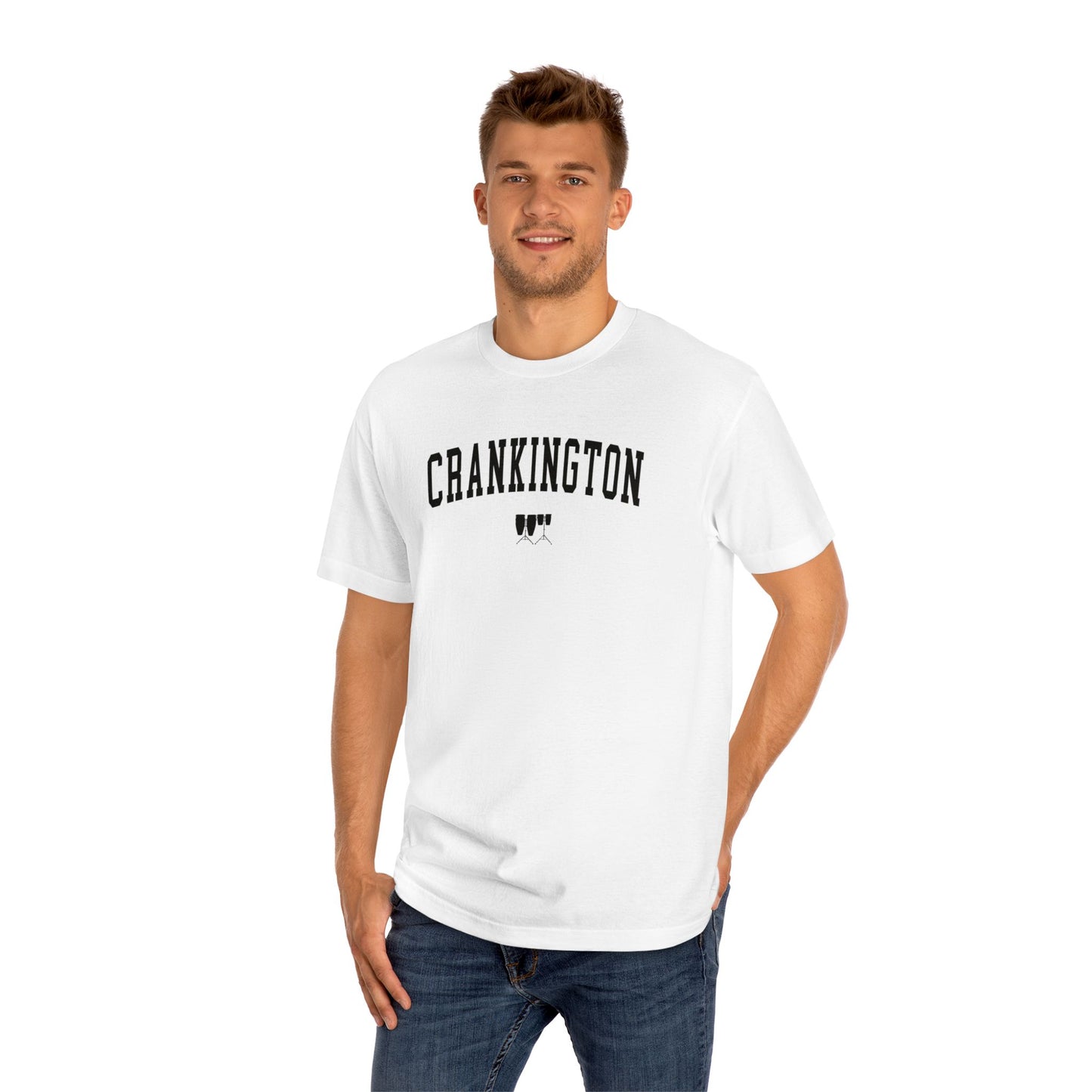 The Crankington  White Tee Black Logo C