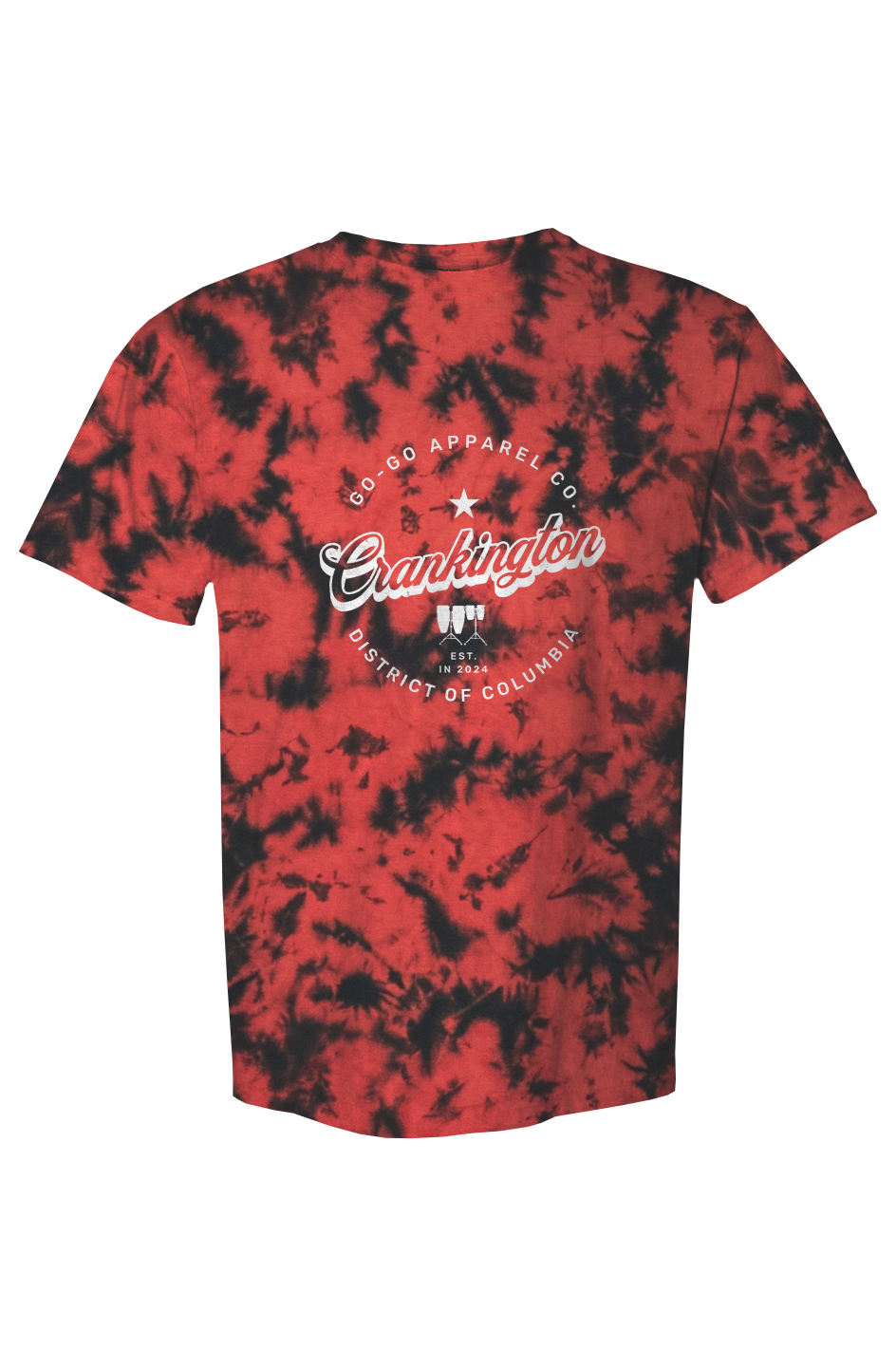Crankington Crystal Red Black Wash Tee